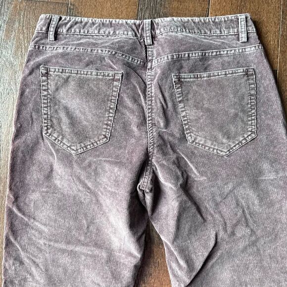 Theory corduroy flare leg pants women’s size 8 gray purple hippie boho casual mi - Picture 11 of 11